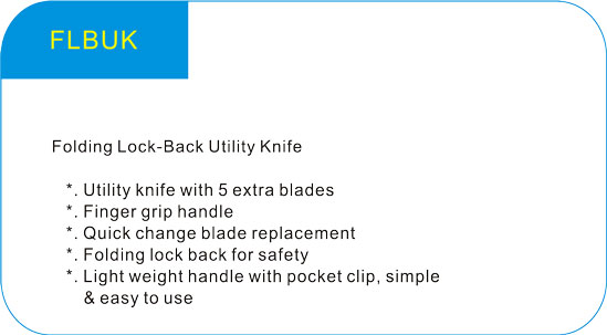  Folding Lock-Back Utility Knife